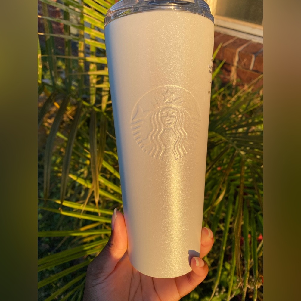 2020 Sparkle Pearl White Starbucks Tumbler